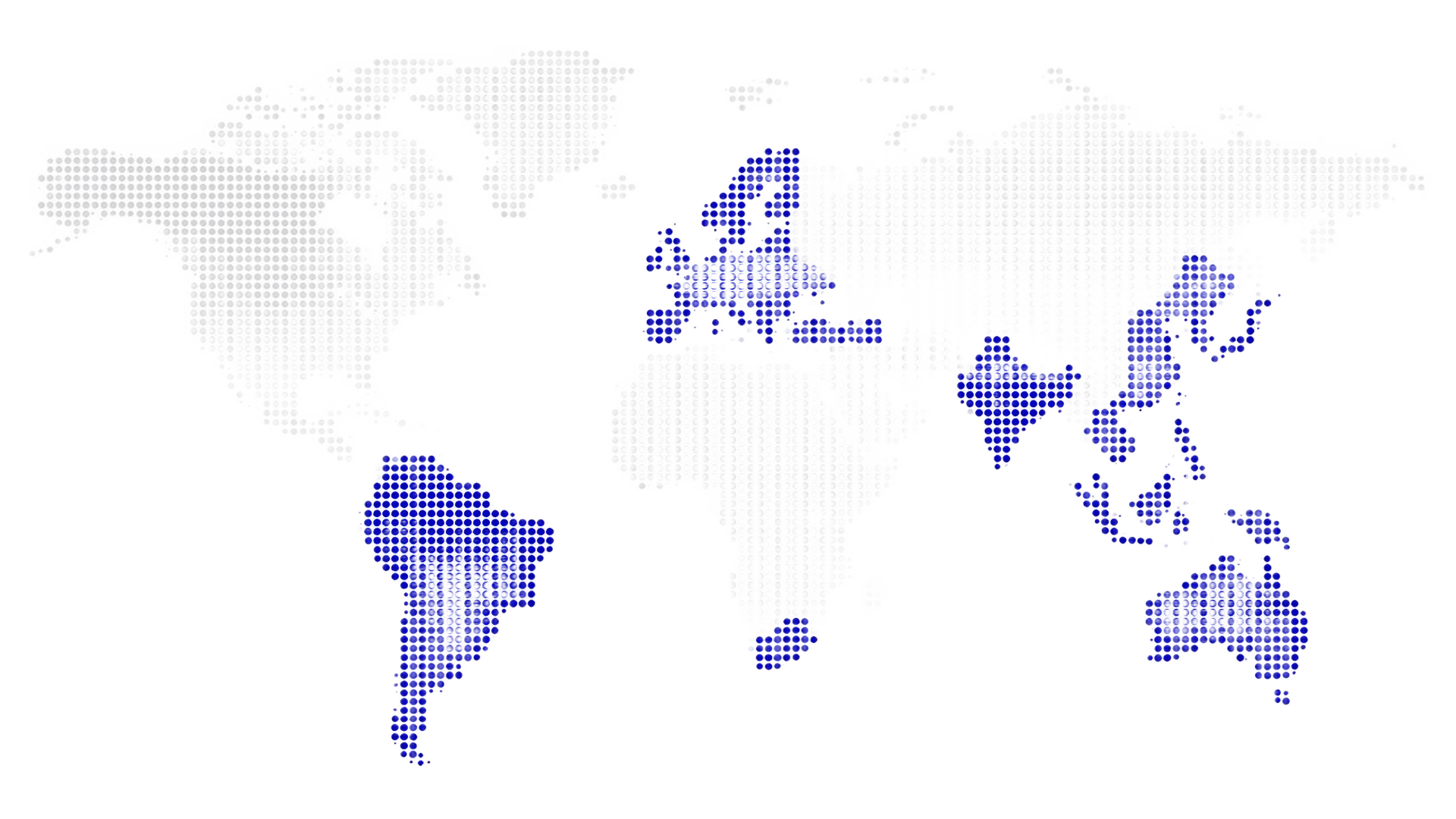 Dotted world map showing global operating regions